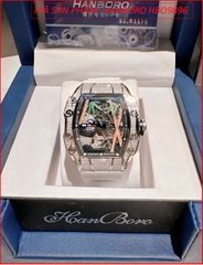 dong-ho-nam-hanboro-automatic-hoa-tiet-gau-truc-dinh-da-swarovski-sillicone-trang-timesstore-vn