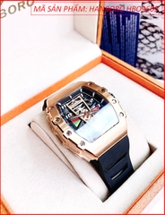 dong-ho-nam-hanboro-automatic-lo-may-rose-gold-day-silicone-chinh-hang-timesstore-vn