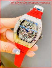 dong-ho-nam-hanboro-automatic-mat-oval-lo-co-dinh-da-swarovski-silver-day-silicone-do-chinh-hang-dep-gia-re-timesstore-vn