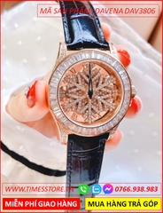 dong-ho-nu-davena-mat-xoay-bong-hoa-tuyet-da-swarovski-rose-gold-day-da-den-dep-gia-re-timesstore-vn