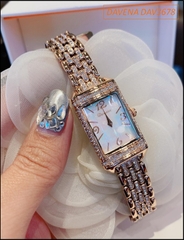 Đồng hồ Nữ Davena Mặt Chữ Nhật Full Swarovski Vàng Gold
