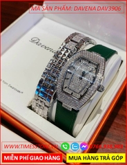 dong-ho-nu-davena-mat-oval-dinh-da-swarovski-silver-day-da-xanh-la-dep-gia-re-timesstore-vn