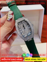 dong-ho-nu-davena-mat-oval-dinh-da-swarovski-silver-day-da-xanh-la-dep-gia-re-timesstore-vn