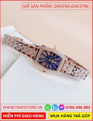 dong-ho-nu-davena-mat-oval-dinh-da-xanh-day-rose-gold-timesstore-vn