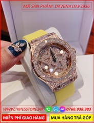 dong-ho-nu-davena-mat-tron-xoay-ngoi-sao-5-canh-full-da-swarovski-rose-gold-day-silicone-vang-timesstore-vn