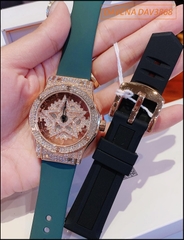 set-dong-ho-nu-davena-mat-xoay-ngoi-sao-dinh-da-swarovski-rose-gold-day-silicone-xanh-timesstore-vn