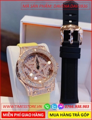 dong-ho-nu-davena-mat-tron-xoay-ngoi-sao-5-canh-full-da-swarovski-rose-gold-day-silicone-vang-timesstore-vn