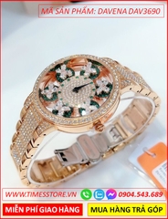 dong-ho-nu-davena-mat-xoay-canh-buom-xanh-day-rose-gold-dinh-da-timesstore-vn