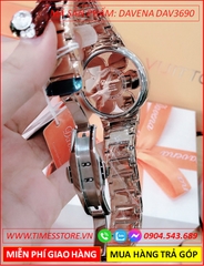 dong-ho-nu-davena-mat-xoay-canh-buom-xanh-day-rose-gold-dinh-da-timesstore-vn