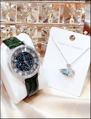 set-dong-ho-nu-davena-swarovski-day-da-xanh-day-chuyen-thien-nga-dep-gia-re-timesstore-vn