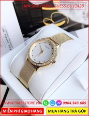 dong-ho-nu-guess-chelsea-mat-trang-day-mesh-luoi-vang-gold-timesstore-vn