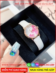 Đồng hồ Nữ Guess Floral Họa Tiết Cánh Hoa Đào Dây Da Trắng