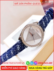 dong-ho-nu-guess-glitz-mat-logo-tam-giac-day-da-boc-vai-timesstore-vn
