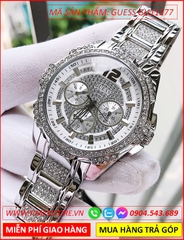 dong-ho-nu-guess-unisex-mat-tron-dinh-full-da-swarovski-day-kim-loai-silver-thoi-trang-dep-timesstore-vn