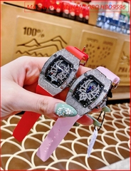 dong-ho-nu-hanboro-mat-oval-hoa-tiet-canh-tien-full-da-swarovski-day-cao-su-hong-timesstore-vn