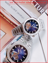 dong-ho-nu-hanboro-mat-tron-xanh-day-kim-loai-patek-philippe-dep-gia-re-timesstore-vn