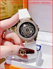 dong-ho-nu-hanboro-mat-vu-tru-da-rose-gold-day-silicone-trang-timesstore-vn