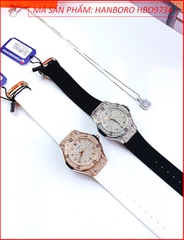 dong-ho-nu-hanboro-tua-hublot-mat-full-da-rose-gold-sillicone-trang-timesstore-vn