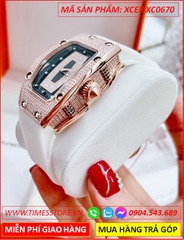 dong-ho-nu-xcer-mat-full-da-rose-gold-day-silicone-trang-timesstore-vn