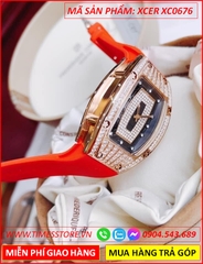dong-ho-nu-xcer-mat-oval-dinh-da-rose-gold-day-silicone-do-timesstore-vn