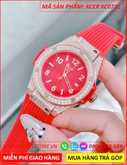 dong-ho-nu-xcer-tua-hublot-dinh-da-rose-gold-day-silicone-do-timesstore-vn