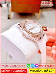 dong-ho-nu-xcer-tua-hublot-dinh-da-rose-gold-day-silicone-trang-timesstore-vn