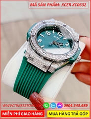 dong-ho-nu-xcer-tua-hublot-dinh-da-swarovski-day-silicone-xanh-timesstore-vn