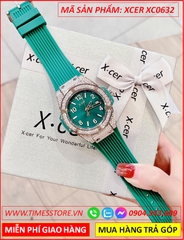 dong-ho-nu-xcer-tua-hublot-dinh-da-swarovski-day-silicone-xanh-timesstore-vn