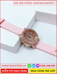 set-dong-ho-nu-davena-mat-tron-dinh-da-swarovski-rose-gold-day-silicone-hong-timesstore-vn