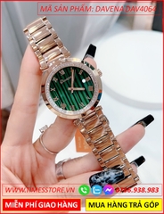 set-dong-ho-nu-davena-mat-xanh-la-day-kim-loai-rose-gold-timesstore-vn