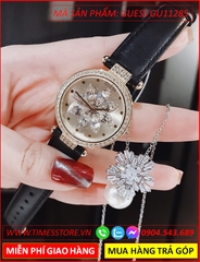 set-dong-ho-nu-guess-mat-tron-trang-dinh-hoa-pha-le-vien-da-swarovski-vang-gold-day-da-den-dep-gia-re-timesstore-vn