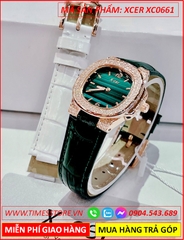 set-dong-ho-nu-xcer-mat-vuong-da-rose-gold-day-da-xanh-timesstore-vn