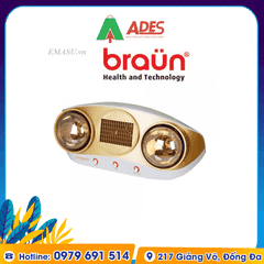 Đèn sưởi nhà tắm Braun Kohn KU02PG (có quạt sưởi)