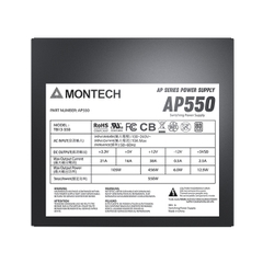 Nguồn máy tính Montech AP550W 80 Plus White PSAP550MT