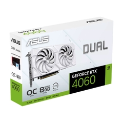 VGA Asus Dual GeForce RTX 4060 EVO White OC Edition 8GB GDDR6 DUAL-RTX4060-O8G-EVO-WHITE