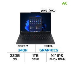 Laptop Lenovo ThinkPad E14 Gen 7 21T9002AVN (Core 7 240H, Intel Graphics, RAM 32GB DDR5, SSD 1TB, 14 Inch IPS FHD+ 60Hz)