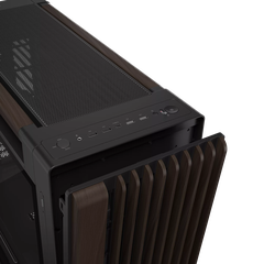 Case máy tính Asus ProArt PA602 Walnut Wood Edition Modern Black Tempered Glass