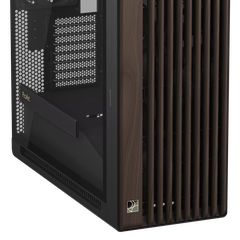 Case máy tính Asus ProArt PA602 Walnut Wood Edition Modern Black Tempered Glass