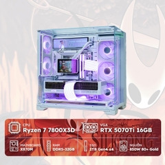 PC GAMING R7-5070Ti (R7-7800X3D, RTX 5070Ti 16GB, RAM DDR5 32GB, SSD 1TB, 850W)