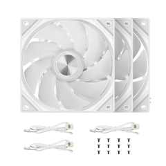 Bộ ba quạt tản nhiệt TRYX ROTA SL ARGB PWM White 120mm (Fan Ngược)
