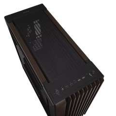 Case máy tính Asus ProArt PA602 Walnut Wood Edition Modern Black Tempered Glass