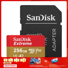 Thẻ Nhớ MicroSDXC SanDisk Extreme V30 A2 256GB 160MB/s SDSQXA1-256G-GN6MN