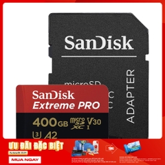 Thẻ Nhớ MicroSDXC SanDisk Extreme Pro V30 A2 400GB 170MB/s SDSQXCZ-400G-GN6MA
