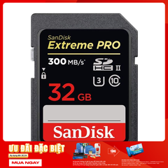 Thẻ nhớ SDHC SanDisk Extreme Pro UHS-II U3 32GB 300MB/s SDSDXPK-032G-GN4IN