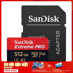 Thẻ Nhớ MicroSDXC SanDisk Extreme Pro V30 A2 512GB 200MB/s SDSQXCD-512G-GN6MA