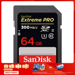 Thẻ nhớ SDXC SanDisk Extreme Pro UHS-II U3 64GB 300MB/s SDSDXDK-064G-GN4IN