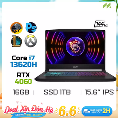 Laptop Gaming MSI Katana 15 B13VFK-676VN (i7-13620H, RTX 4060 8GB, Ram 16GB DDR5, SSD 1TB, 15.6 Inch IPS 144Hz FHD)