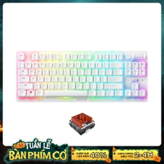 Bàn phím cơ không dây TKL Razer DeathStalker V2 Pro Ultra slim White Edition Razer Low-Profile Linear Optical