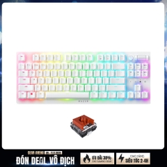 Bàn phím cơ không dây TKL Razer DeathStalker V2 Pro Ultra slim White Edition Razer Low-Profile Linear Optical