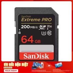 Thẻ nhớ SDXC SanDisk Extreme Pro U3 V30 64GB 200MB/s SDSDXXU-064G-GN4IN